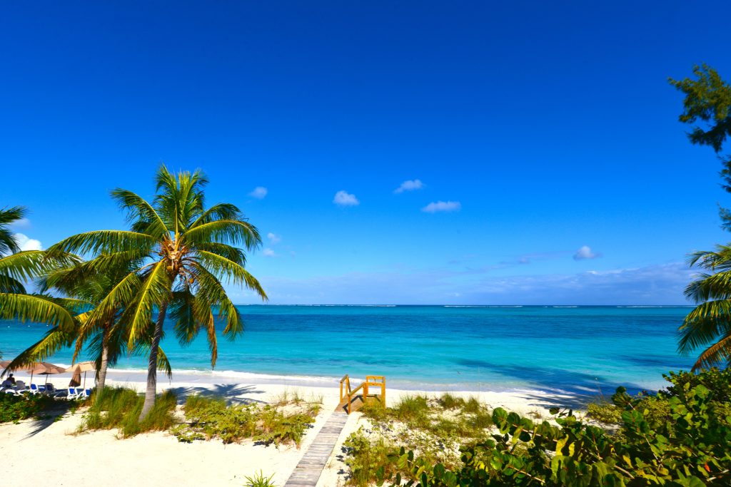 Steps at Grace Bay Beach in Turks and Caicos