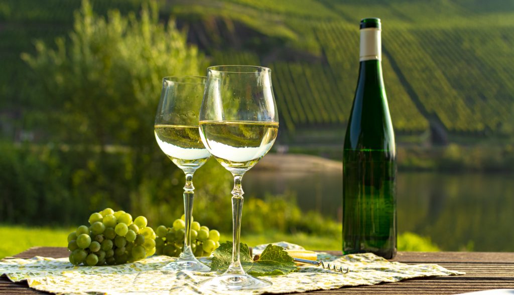 Famous German quality white wine produced in Mosel wine regio - A Way To Go Travel